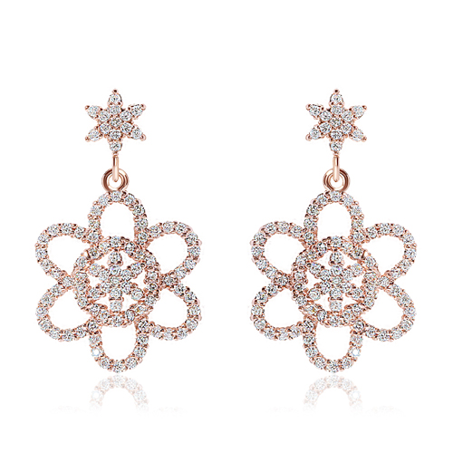 New arrivals 50% off ★Free shipping<br> <font color="red">92.5 Silver★</font><br> Langlang Flower Olive Earring<br> EA0080_A
