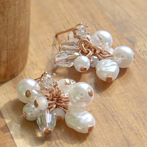 New arrivals 50% off ★Free shipping<br> <font color="red">92.5 Silver★</font><br> Grape pearl Earrings(4mm,6mm)<br> EA3171