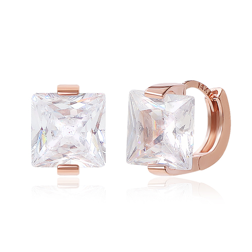Free summer special price + free shipping★<br> <font color="red">14k gold★</font><br> Cleo Crystal One Touch Ring Earring<br> EA2476 Korea