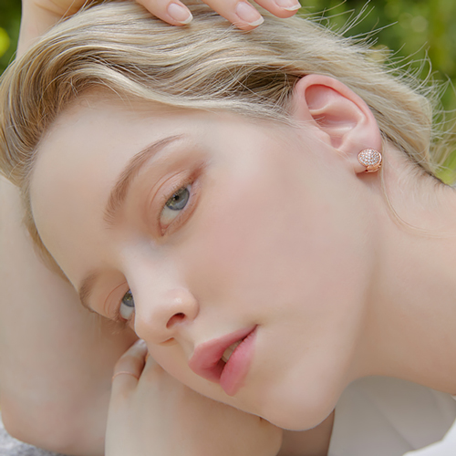 Summer Sale Special + Free Shipping★ <font color="red"><br>14K★</font><br> Vienna One Touch Hoop Earrings<BR> EA1272