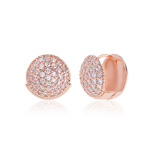 Summer Sale Special + Free Shipping★ <font color="red"><br>14K★</font><br> Vienna One Touch Hoop Earrings<BR> EA1272 Korea