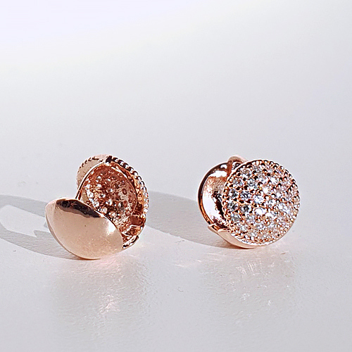 Summer Sale Special + Free Shipping★ <font color="red"><br>14K★</font><br> Vienna One Touch Hoop Earrings<BR> EA1272