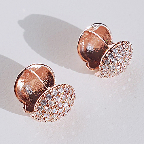 Summer Sale Special + Free Shipping★ <font color="red"><br>14K★</font><br> Vienna One Touch Hoop Earrings<BR> EA1272