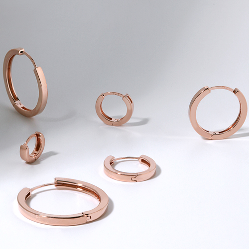 Summer Sale Special + Free Shipping★ <font color="red"><br>14k gold★</font><br> Simple one-touch ring Earring<br> EA1573