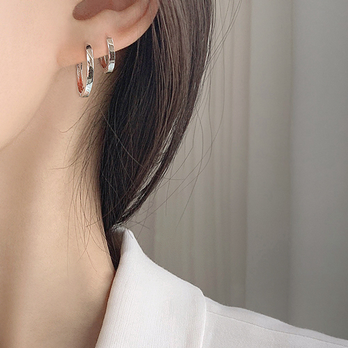Summer Sale Special + Free Shipping★ <font color="red"><br>14k gold★</font><br> Simple one-touch ring Earring<br> EA1573