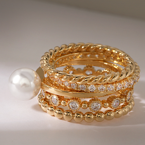 Free summer special price + free shipping★<br><font color="red"></font> Sponsored by Son Ye-jin<br> Boulder 5SET layered Ring (size 11-17)<br> RA0355