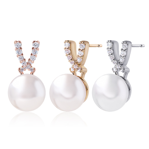 Summer Sale Special + Free Shipping★<br> <font color="red">14K★</font><br> Bunimoa pearl earrings (8mm)<br> EA2811 Korea