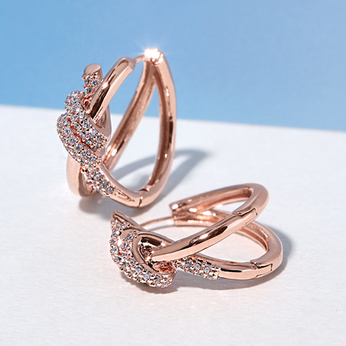 New 53%<br> <font color="red">14k★</font><br> Benda Knot One Touch Ring Earring<br> EA3069