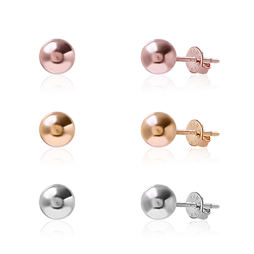 Summer Sale Special + Free Shipping★<br> <font color="red">14k gold★</font><br> 4 sizes from 3mm to 6mm<br> Raise Mini Earring EA2090 Korea