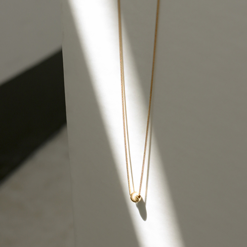 Free shipping★ <font color="green">Made</font> in <font color="red">ITALY</font><br> <font color="red">All 18K gold★<br></font> Sanding chain Necklace<BR> NA0089_B