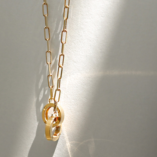Free shipping★ <font color="green">Made</font> in <font color="red">ITALY</font><br> <font color="red">★ All 18K gold imported from Italy<br></font> Saint-Notre Clip Chain Necklace<BR> NA0091_B