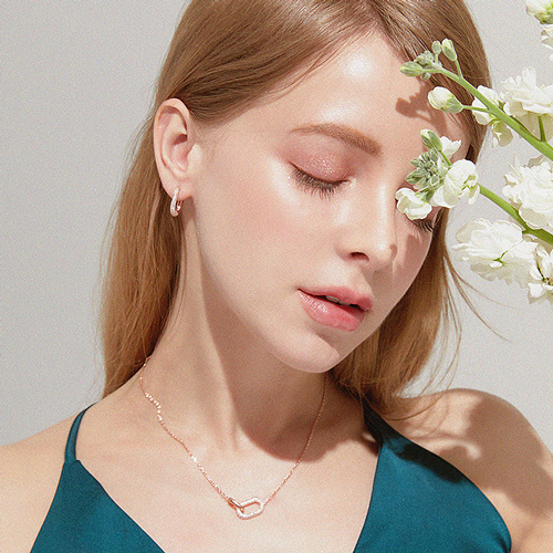 Summer Sale Special + Free Shipping★<br> <font color="red">14k gold★</font><br> Ernel One Touch Ring Earring<br> EA2244