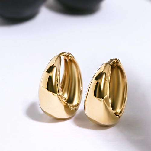 Summer Sale Special + Free Shipping★<br> <font color="red">14K gold★</font><br> Products worn by many celebrities<br> Remy Simple One-Touch Ring Earrings EA1270