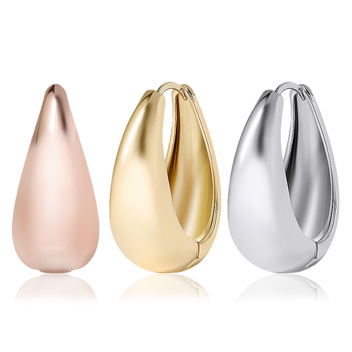 Summer Sale Special + Free Shipping★<br> <font color="red">14K gold★</font><br> Products worn by many celebrities<br> Remy Simple One-Touch Ring Earrings EA1270