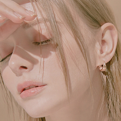Summer Sale Special + Free Shipping★<br> <font color="red">14K gold★</font><br> Products worn by many celebrities<br> Remy Simple One-Touch Ring Earrings EA1270