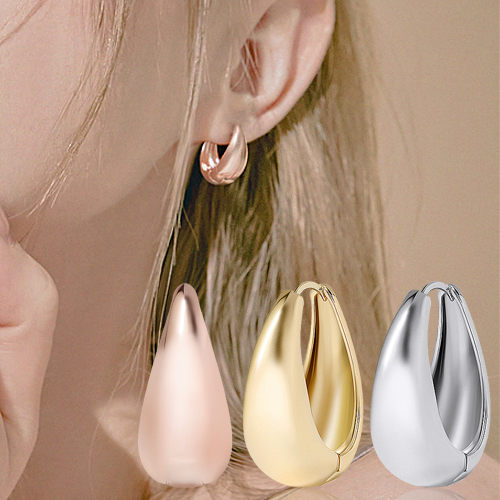 Summer Sale Special + Free Shipping★<br> <font color="red">14K gold★</font><br> Products worn by many celebrities<br> Remy Simple One-Touch Ring Earrings EA1270 Korea