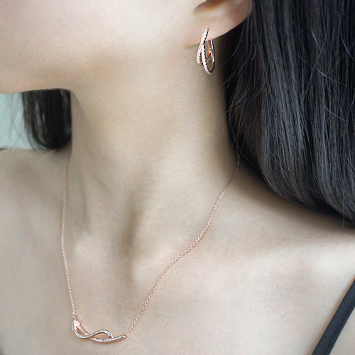 Summer Sale Special + Free Shipping★<font color="red"></font><br> 14k★<br> Nouvelle Earring+Necklace<BR> SET0067