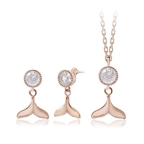 Summer Sale Special + Free Shipping★ <font color="red"><br>14K★<br> Earring/Necklace SET<br></font> Whale tail SET SET0447