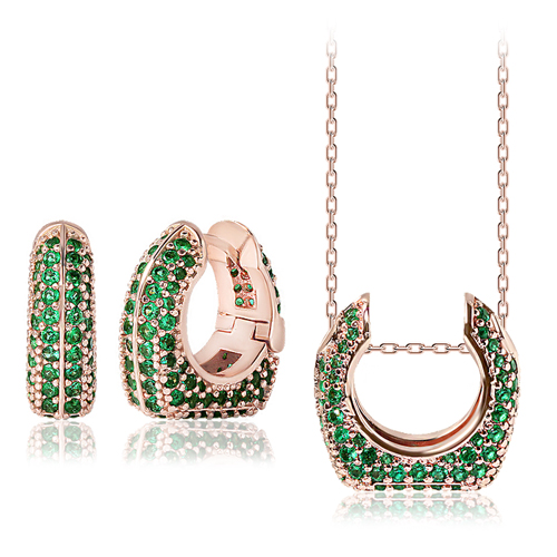 110,000 won discount + free shipping today only★ <font color="red"><br>92.5 Silver★<br> Earring/Necklace SET</font><br> Bohenia Emerald SET SET0453