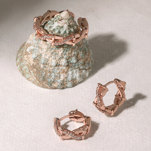 Summer Sale Special + Free Shipping★<br> <font color="red">Today only! 90,000 won off 14K★<br> Earring/Ring SET</font><br> Ronar Twi SET SET0454