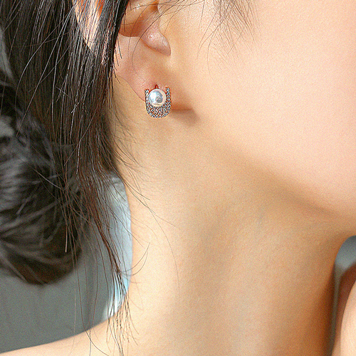 <font color="red">New Arrivals 50% Summer Sale Special + Free Shipping★</font><br> 92.5 Silver★<br> Blosa One-Touch Hook Earring<br> EA0083_A