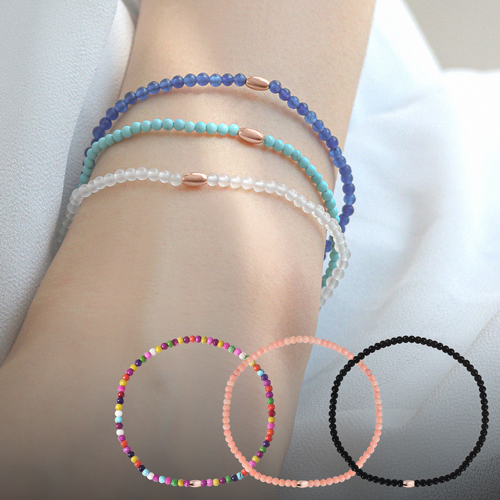 Summer Sale Special + Free Shipping★<br> <font color="red">Real 14K gold ★ Natural gemstone bracelet<br></font> Tropical gemstone bracelet<br> BA0008_B