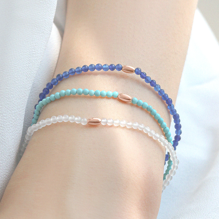 Summer Sale Special + Free Shipping★<br> <font color="red">Real 14K gold ★ Natural gemstone bracelet<br></font> Tropical gemstone bracelet<br> BA0008_B