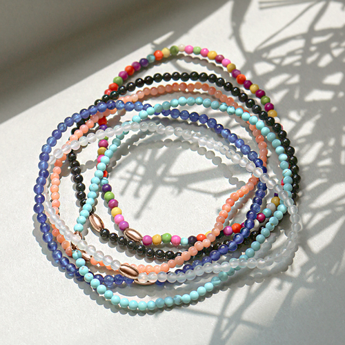 Summer Sale Special + Free Shipping★<br> <font color="red">Real 14K gold ★ Natural gemstone bracelet<br></font> Tropical gemstone bracelet<br> BA0008_B