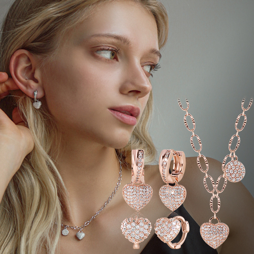 Summer Sale Special + Free Shipping★ <font color="red"><br>14K★</font><br> 2 types of earrings + necklace set<br> Eros/Katie Earring+Necklace SET0118 Korea