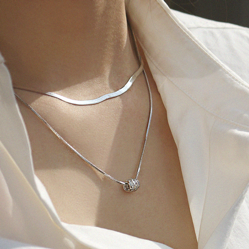 Summer Sale Special + Free Shipping★<br> <font color="red">Total 92.5 Silver</font><br> Penne Snake Necklace<br> NA0324