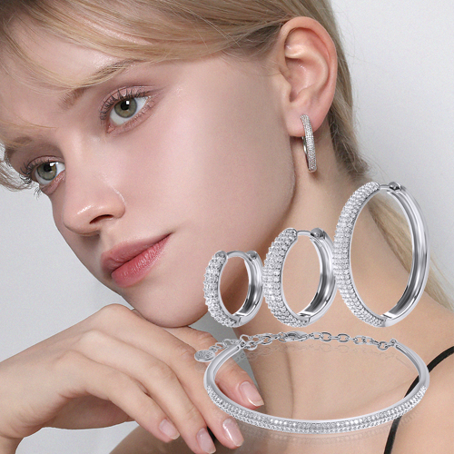 Fall in SALE + Free Shipping<br> <font color="red">14k 75% today only<br> Earring/bracelet SET</font><br> 3SIZE Herba SET SET0455 Korea