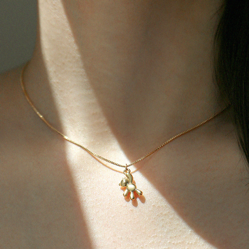 <font color="red">99.9% Pure Gold 24K Gold</font> Necklace<br><font color="red"></font> Honey Bear Box chain Necklace<BR> NA0007_J