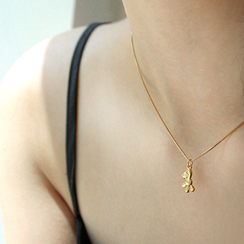 <font color="red">99.9% Pure Gold 24K Gold</font> Necklace<br><font color="red"></font> Honey Bear Box chain Necklace<BR> NA0007_J