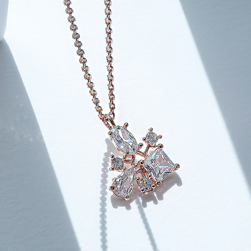 Summer Sale Special + Free Shipping★<br> <font color="red">14K★</font><br> Floe Crystal Necklace<br> NA0648