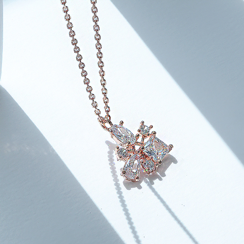 Summer Sale Special + Free Shipping★<br> <font color="red">14K★</font><br> Floe Crystal Necklace<br> NA0648