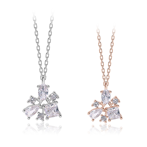 Summer Sale Special + Free Shipping★<br> <font color="red">14K★</font><br> Floe Crystal Necklace<br> NA0648