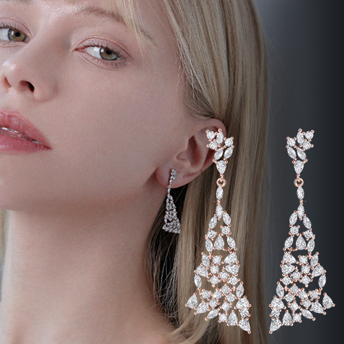 Today only this price★14k gold★<br> <font color="red">Star multiple outfits<br> 14k gold★</font><br> Chandelier Star Earring EA0612 Korea