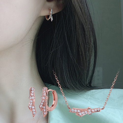 Set Special Sale 69% off + Free Shipping<br> <font color="red">14k★<br> Earring/Necklace SET</font><br> Elegant Knot SET SET0305