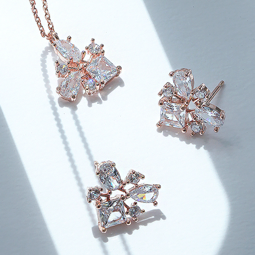 Summer Sale Special + Free Shipping★<br> <font color="red">14K★<br></font> Earrings/Necklace SET<br> Floé SET SET0461