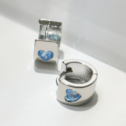 Summer Sale Special ★Free Shipping<br> <font color="red">14K★</font><br> Fit Heart One Touch Ring Earring<br> EA3192