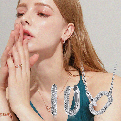 Summer Sale Special + Free Shipping ★ <font color="red">14k★<br> Earrings/Necklace</font><br> Ernel SET SET0115 Korea