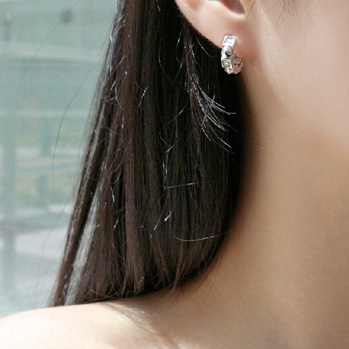 Summer Sale Special + Free Shipping★<font color="red"></font><br> 14K★<br> Omelette One Touch Ring Earring<br> EA3145