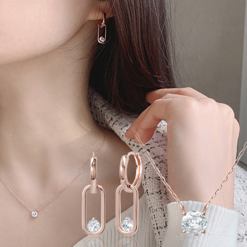 Summer Sale Special + Free Shipping<br> <font color="red">14k★<br> Earring/NecklaceSET</font><br> Clocia SET SET0167 Korea