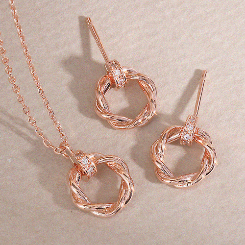 Fall in SALE + Free Shipping★ <font color="red"><br>14K★</font><br> Earring/Necklace SET<br> Elma SET SET0479