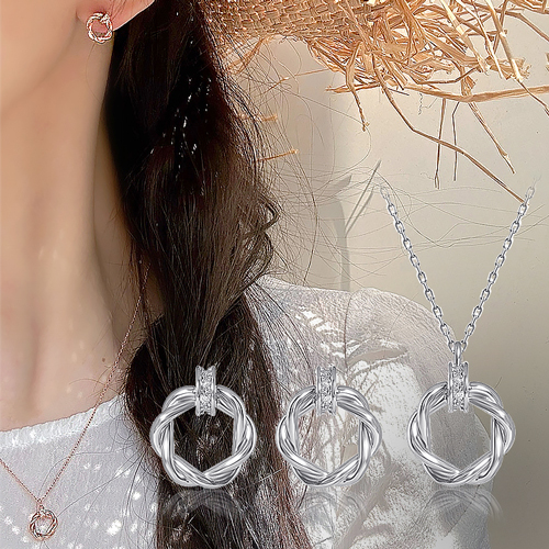 Fall in SALE + Free Shipping★ <font color="red"><br>14K★</font><br> Earring/Necklace SET<br> Elma SET SET0479