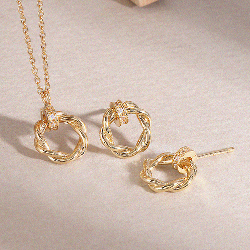 Fall in SALE + Free Shipping★ <font color="red"><br>14K★</font><br> Earring/Necklace SET<br> Elma SET SET0479