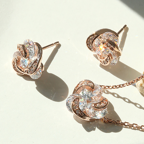 Fall in SALE + Free Shipping★ <font color="red"><br>14K★</font><br> Earring/Necklace SET<br> Alyssa SET SET0482