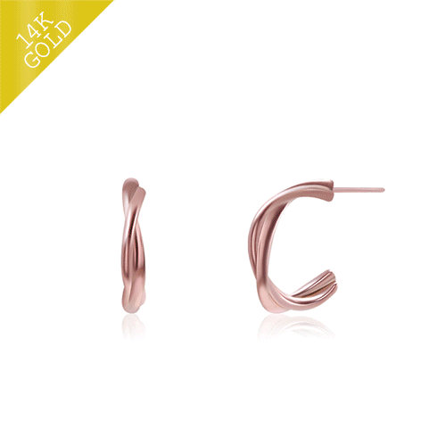Fall in SALE + Free Shipping★ <font color="red"><br>14k gold★</font><br> Qualin Banring Earring<BR> EA2087