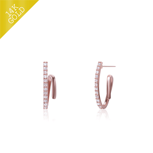 Fall in SALE + Free Shipping★ <font color="red"><br>14k gold★</font><br> Snell Twist Earring<BR> EA3207