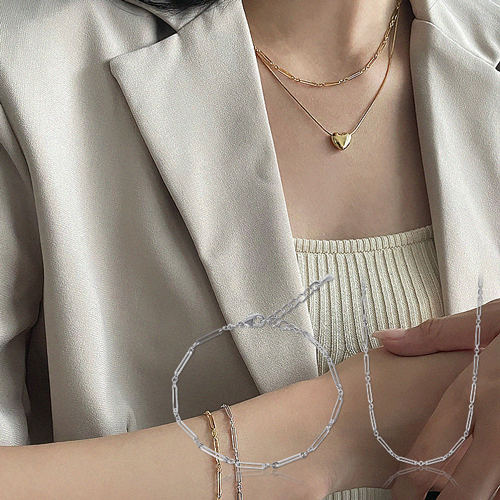 Fall in SALE + Free Shipping★ <font color="red"><br>14K★</font><br> bracelet/necklace set<br> Freya chain SET SET0487